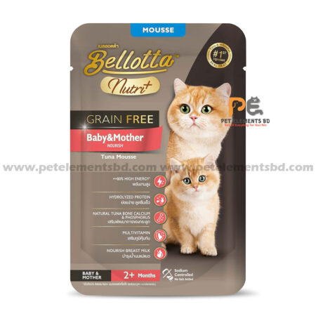 Bellotta Nutri Plus Grain Free Kitten & Mother Pouch With Tuna Mousse 70gm