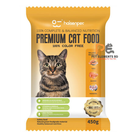 Haisenpet Premium Adult Dry Cat Food Tuna, Salmon & Mackerel 450gm