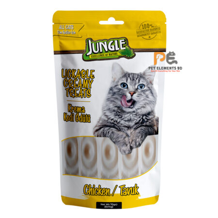 Jungle Lickable Creamy Cat Treats With Chicken 5 x 14g