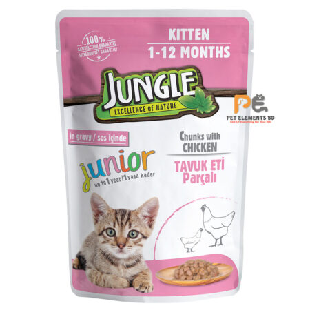 Jungle Pouch Kitten Wet Food Chicken In Gravy 100g