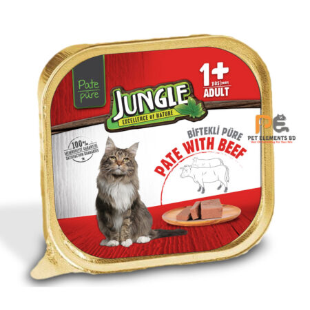Jungle Premium Wet Cat Food Pate With Beef 100g