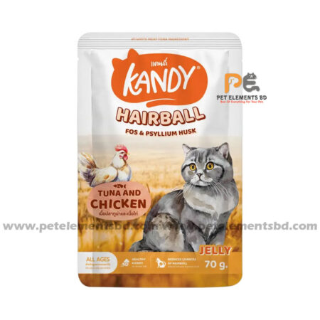 Kandy Hairball Pouch With Chicken & Tuna In Jelly For All Ages 70g
