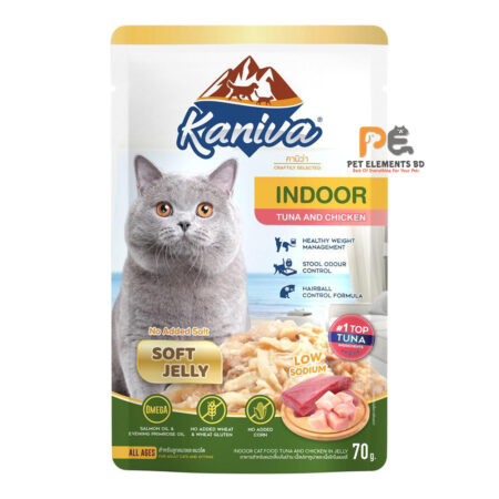 Kaniva Cat Pouch Indoor Tuna & Chicken In Jelly For Adult & Kitten 70g