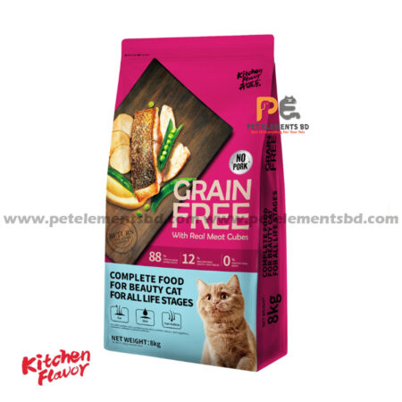 Kitchen Flavor Grain Free Cat Food With Real Meat Cubes Beauty Cat For All Life Stages 1.5kg