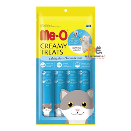 Me-O Lickable Creamy Cat Treat Chicken & Liver 4 x 15g