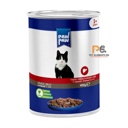 Paw Paw Canned Wet Cat Food Chicken & Liver In Jelly 400g