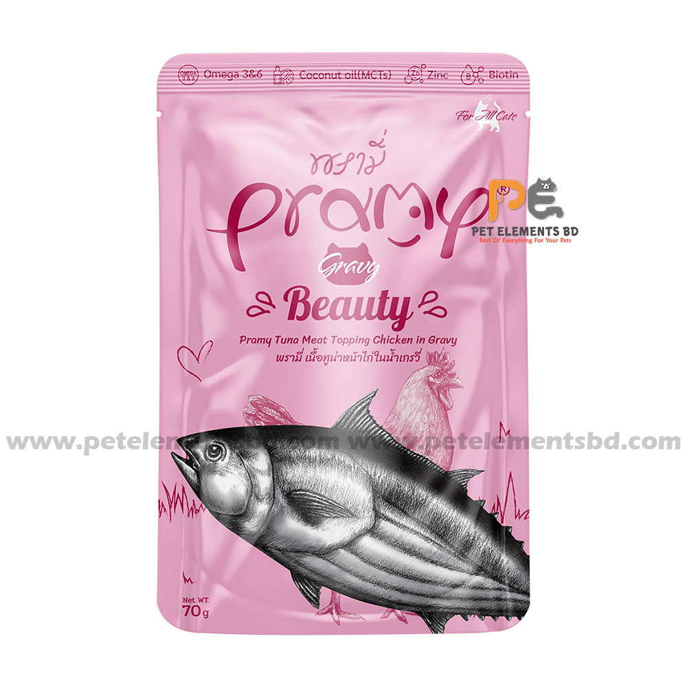 Pramy-Beauty-Cat-Pouch-Tuna-Meat-Topping-Chicken-In-Gravy-70gm.jpg
