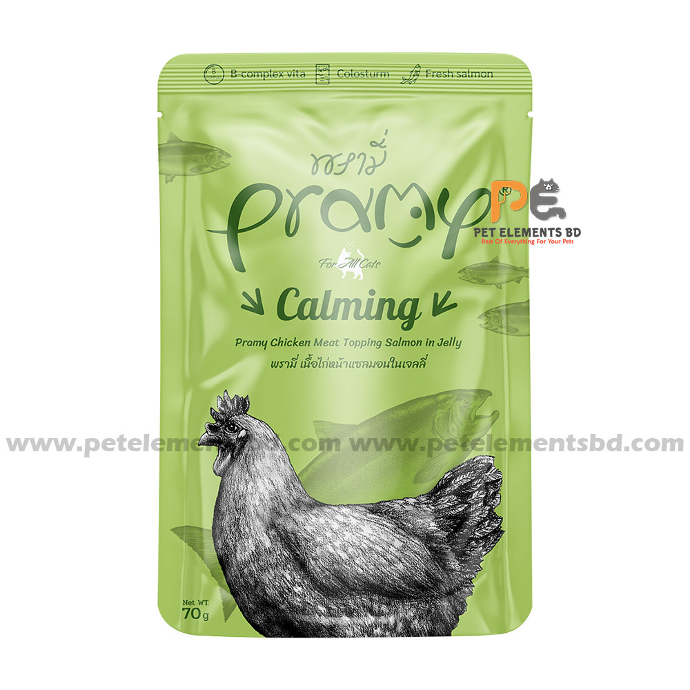 Pramy-Calming-Cat-Pouch-Chicken-Meat-Topping-Salmon-In-Jelly-70gm.jpg