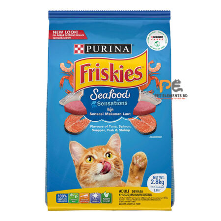 Purina Friskies Seafood Sensations Adult Dry Cat Food 2.8kg