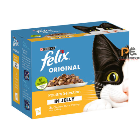 Purina (UK) Felix Original Wet Cat Food Poultry Selection In Jelly 12x100g