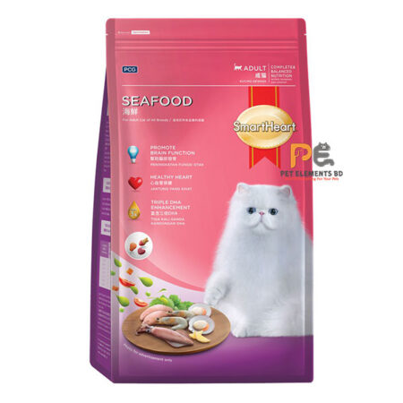 SmartHeart Adult Dry Cat Food Seafood 1.2kg