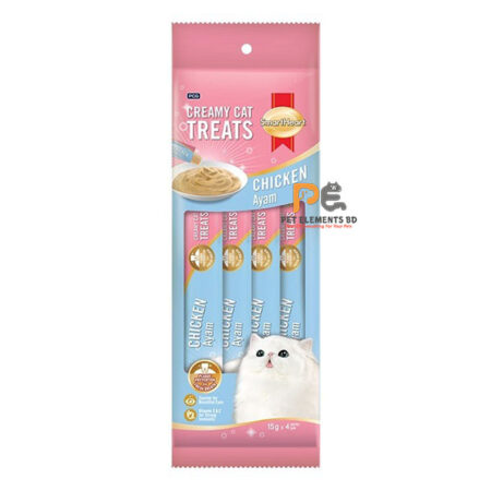 SmartHeart Lickable Creamy Cat Treat Chicken Flavour 4 X 15g