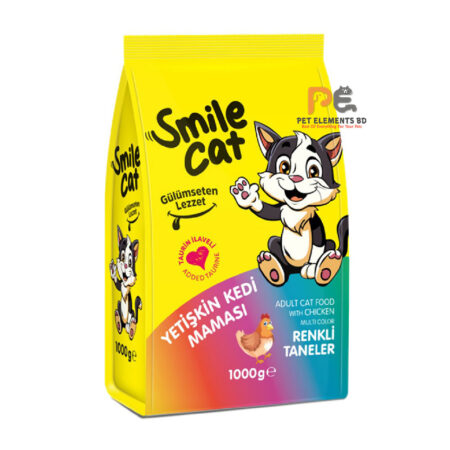 Smile Cat Multi Color Adult Dry Cat Food Chicken 1kg