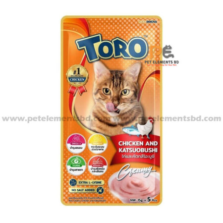 Toro Lickable Cat Treat Chicken & Katsuobushi 5 x 15g