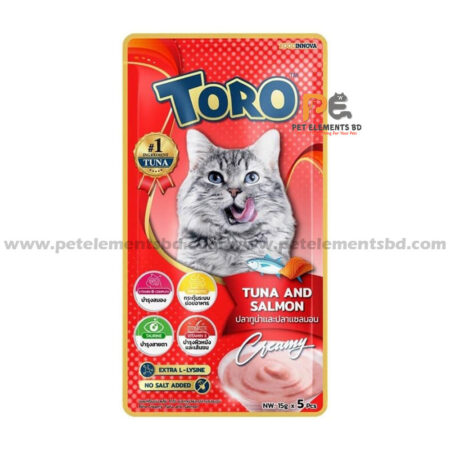 Toro Lickable Cat Treat Tuna & Salmon 5 x 15g