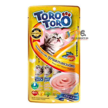 Toro Toro Lickable Cat Treat Tuna & Mixed Seafood 5 x 15g