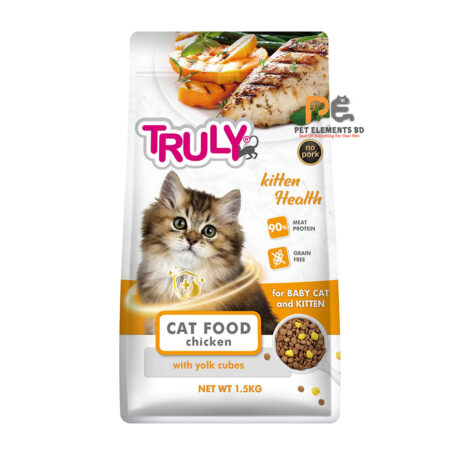 Truly Kitten Health Grain Free Kitten Dry Food Chicken With Egg Yolk Cubes 1.5kg