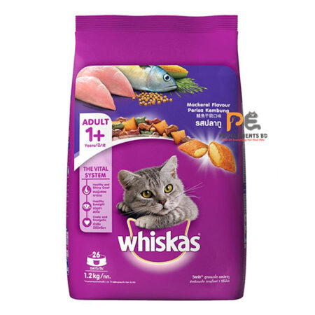 Whiskas Adult Dry Cat Food Mackerel 1.2kg