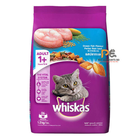 Whiskas Adult Dry Cat Food Ocean Fish 1.2kg