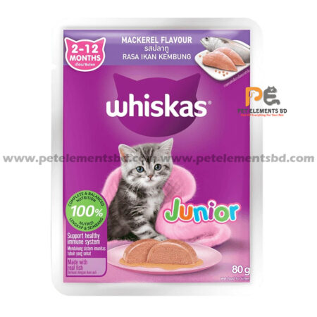 Whiskas Pouch Kitten Wet Food Junior Mackerel 80g